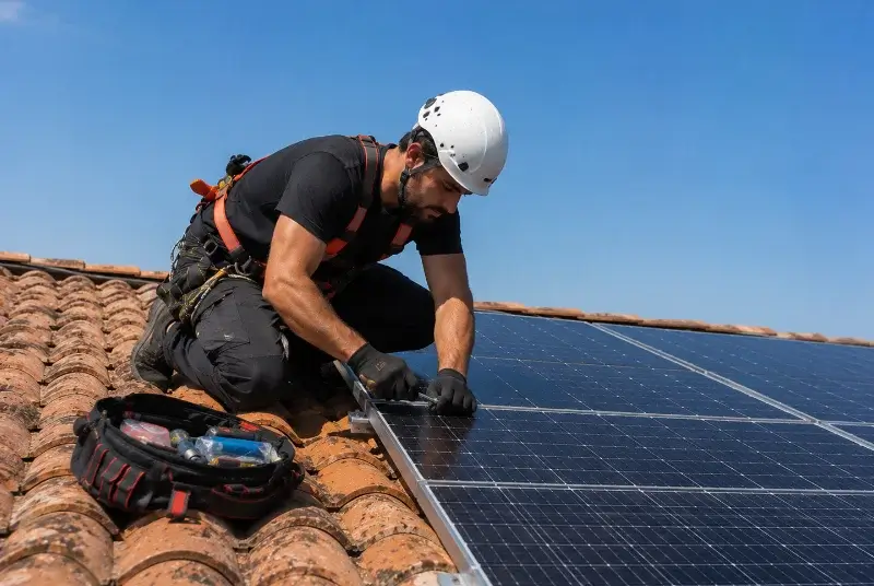 Maintenance et monitoring de panneaux solaires à Sansais